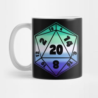 D20 Pride Flag Dice Mug